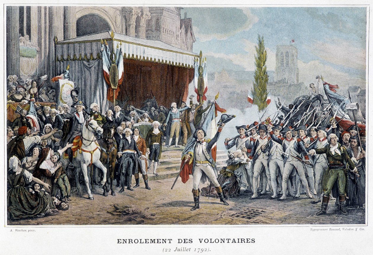 Påmeldingen av frivillige, 22. juli av Unknown artist