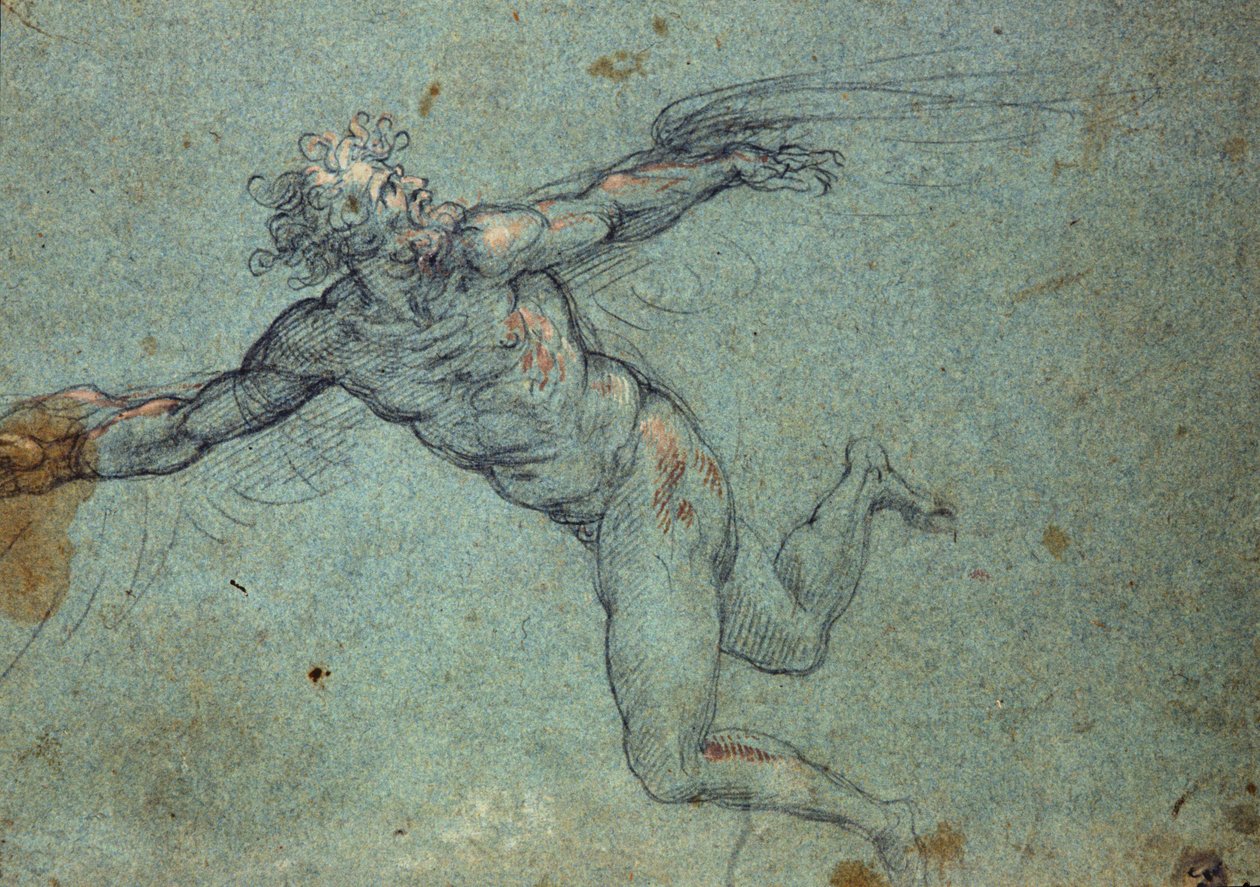 The Fall of icarus - "" The Fall of Icarus"" Tegning fra 1600-tallet av Unknown artist