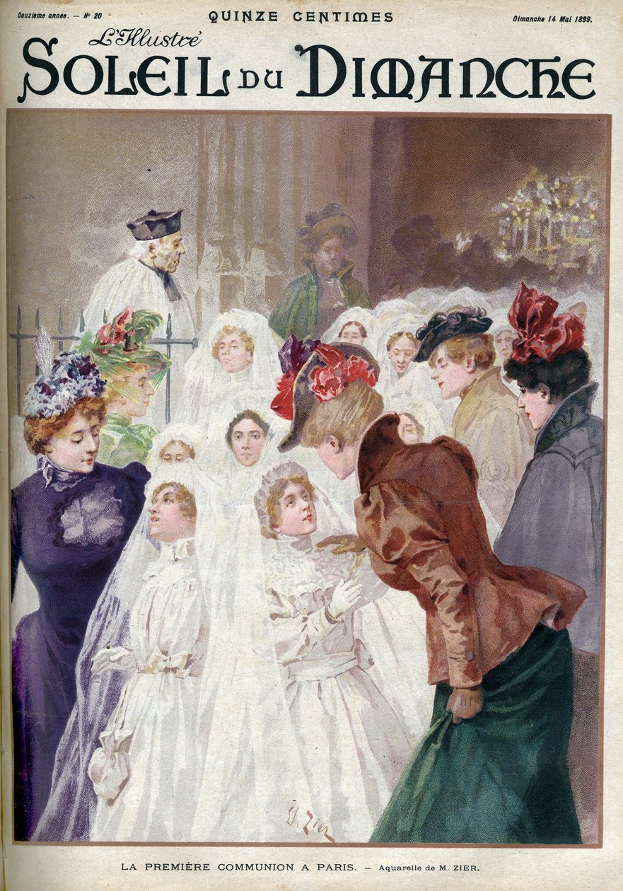 Den første nattverden i Paris. Gravering i «Søn-på-søndag» av Unknown artist