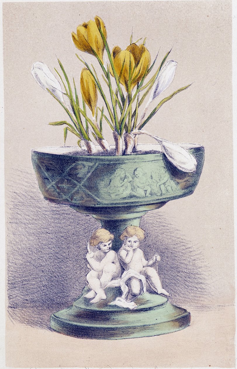 De fire årstidene: Våren, påskeliljer av Unknown artist