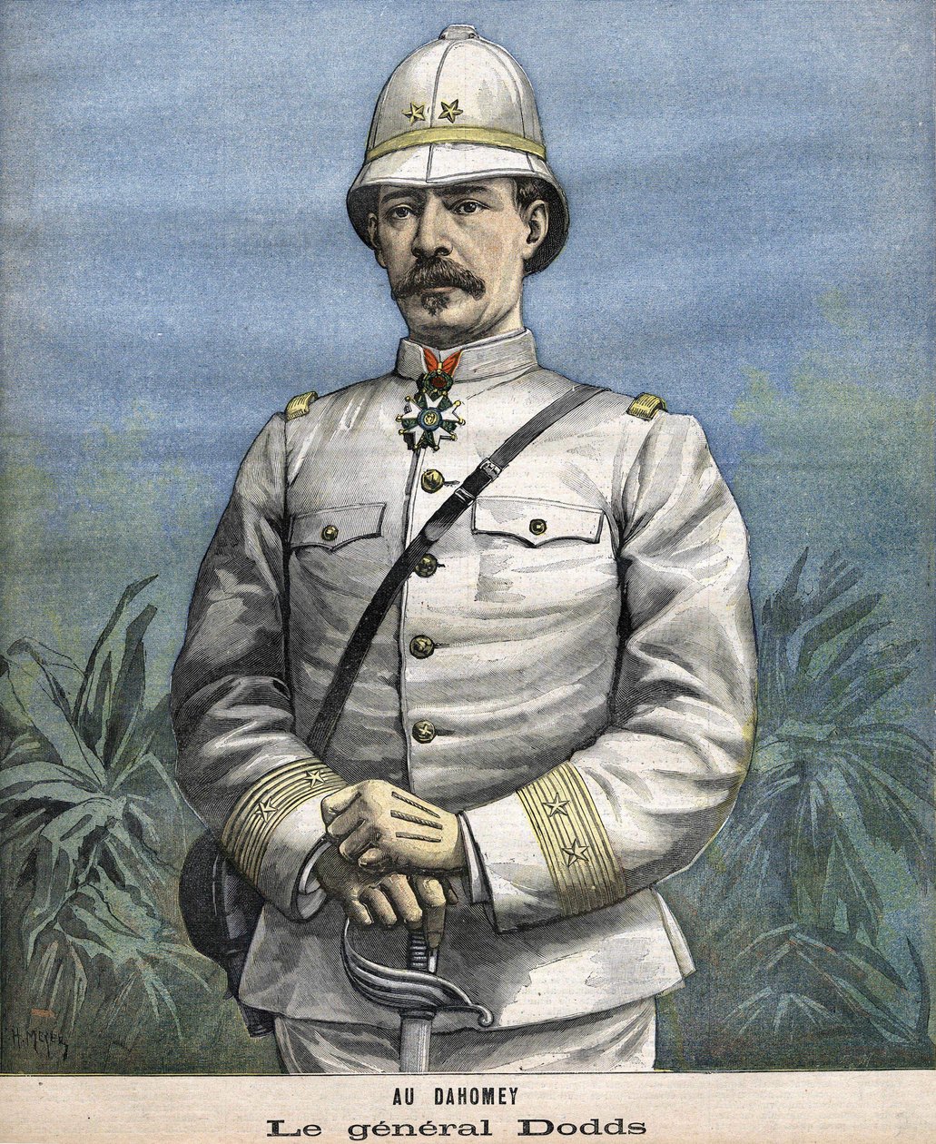 Den franske general Alfred Amédée Dodds (1842-1922) i Benin (Dahomey) i 1892 av Unknown artist