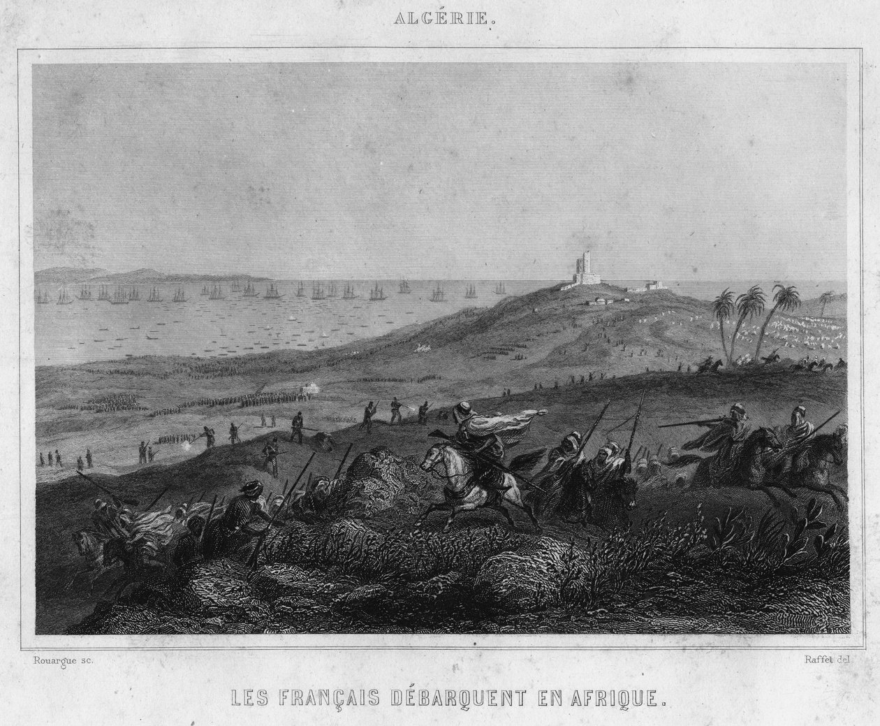 Franskmennene landet i Afrika av Unknown artist