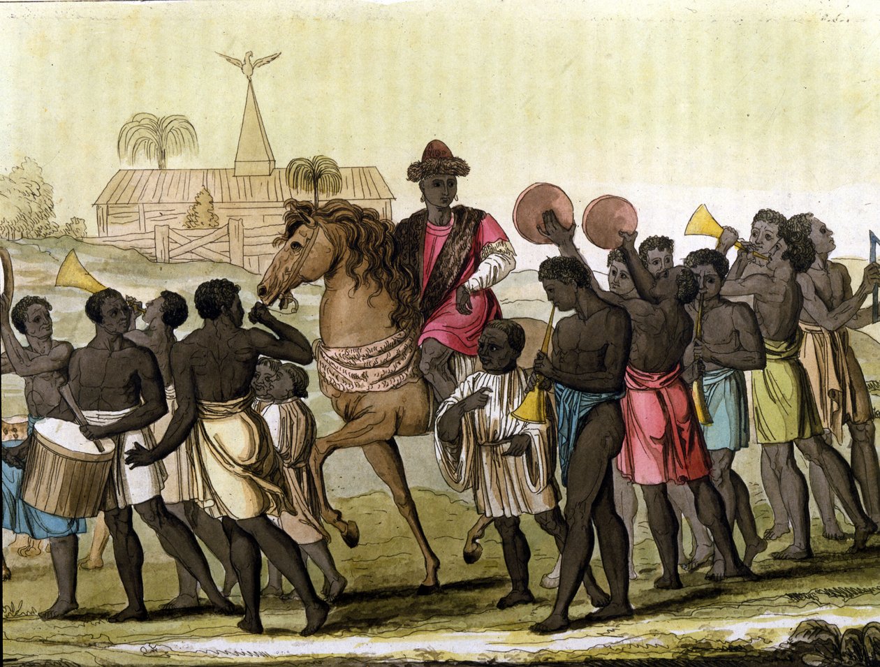 Kongen av Benin (Dahomey). av Unknown artist