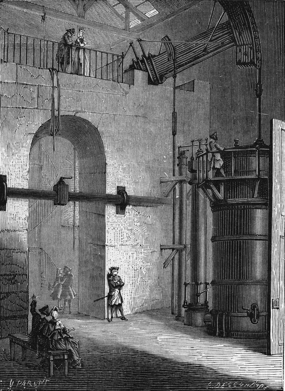 Marquis de Jouffroy (1751-1832) studerte brannpumpen til Chaillot for å bruke den til navigasjon. I "Album of Science"", Editions Jouvet av Unknown artist