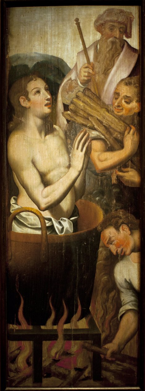 The Martyr of Saint John the Evangelist - Anonymt maleri av Unknown artist