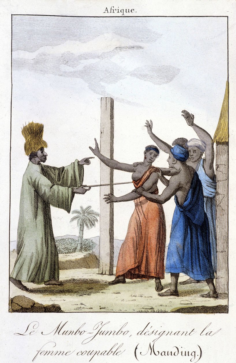 Mumbo-Jumboen, utpeker kvinnen skyldig (Mandingo) av Unknown artist