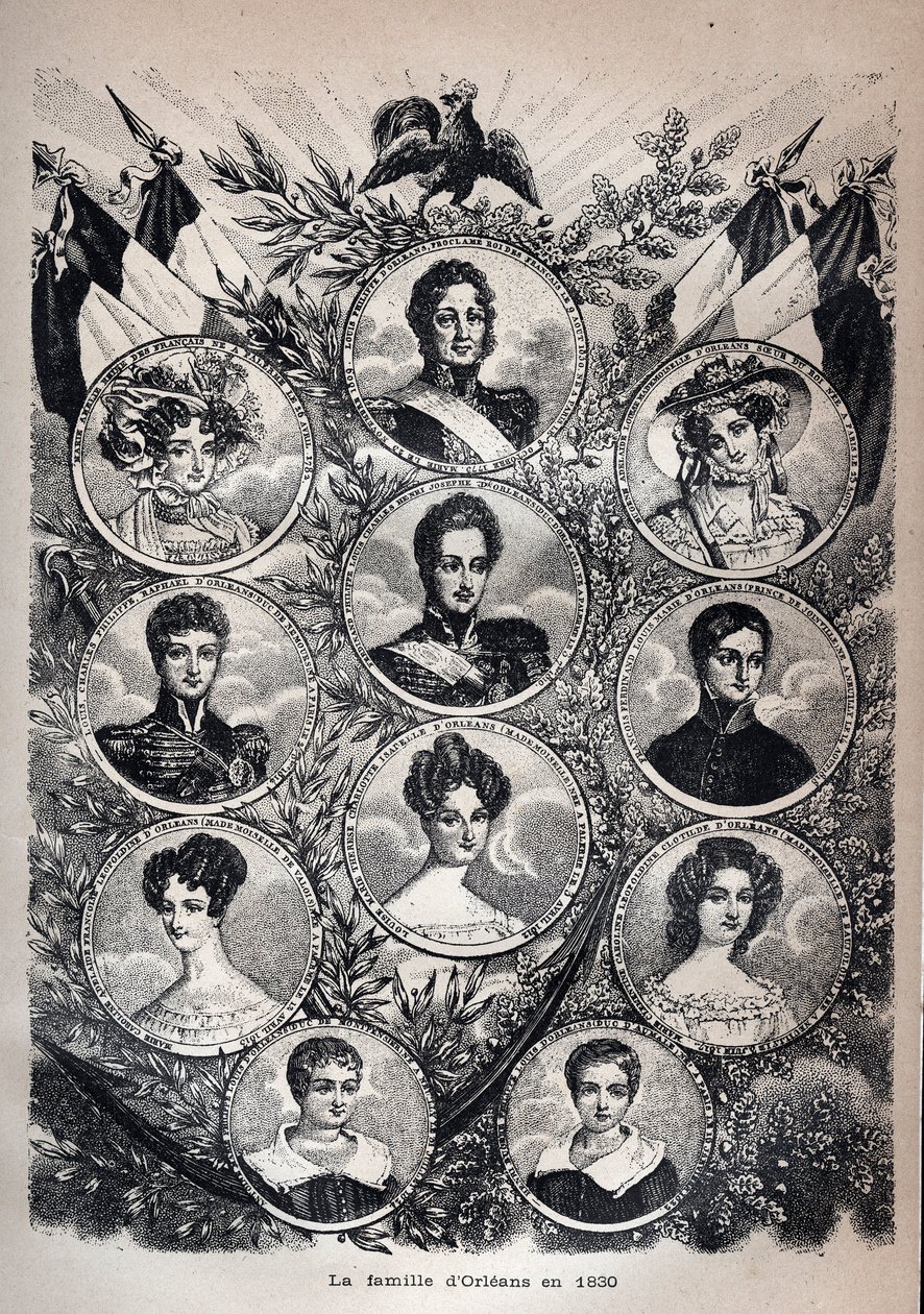 Orleans-familien i 1830 - Louis Philippe - av Unknown artist
