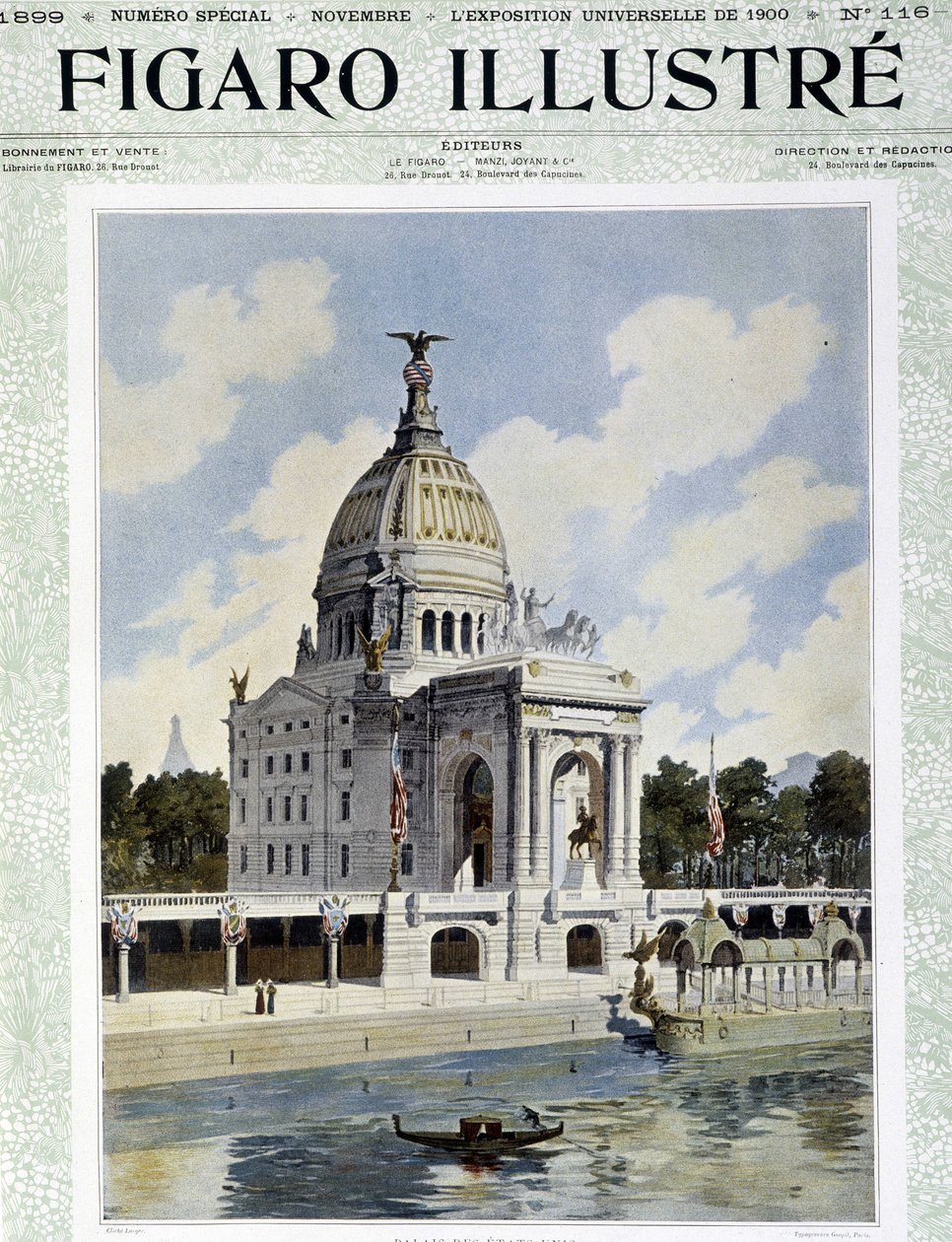 The Palace of the United States på den universelle utstillingen - i "" Le Figaro Illustré", nov. 1899 av Unknown artist