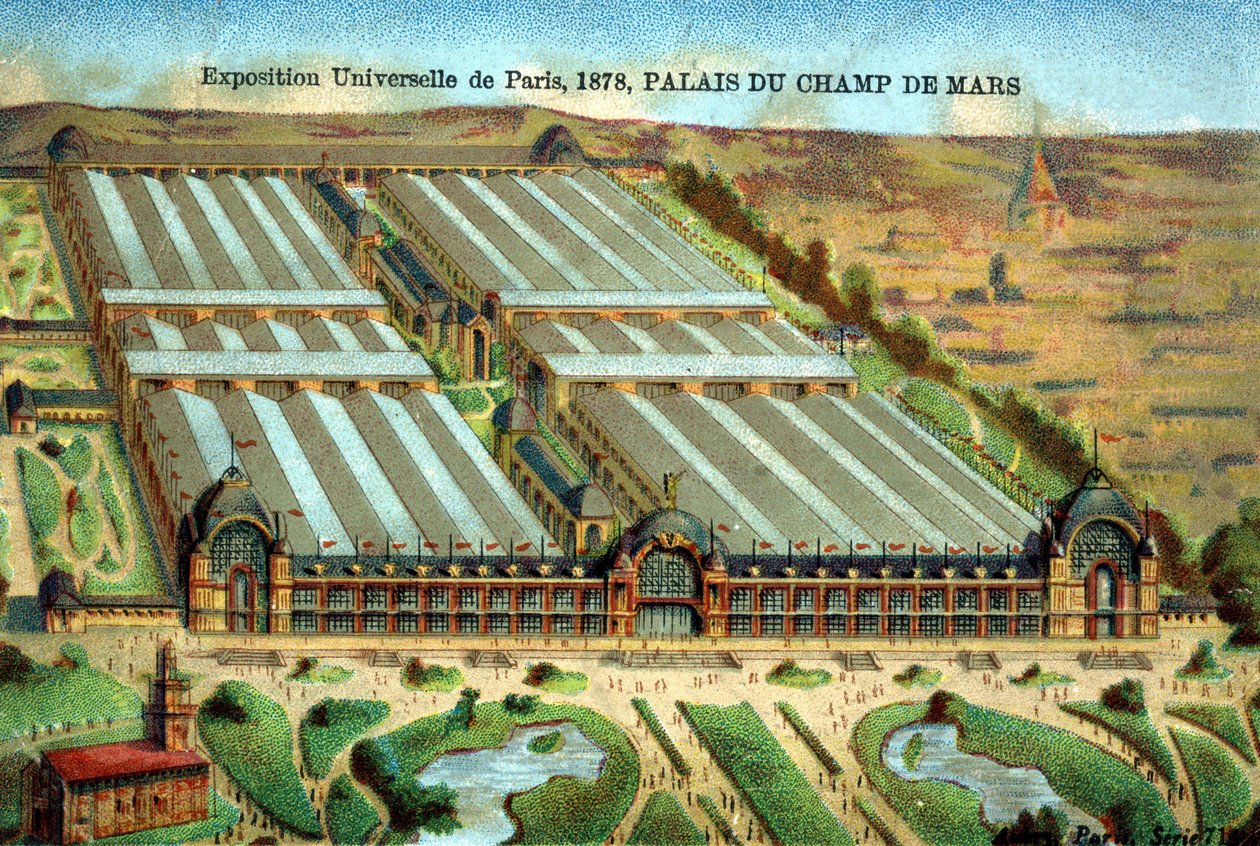 Palais du Champ de Mars på den universelle utstillingen i Paris i 1878 av Unknown artist