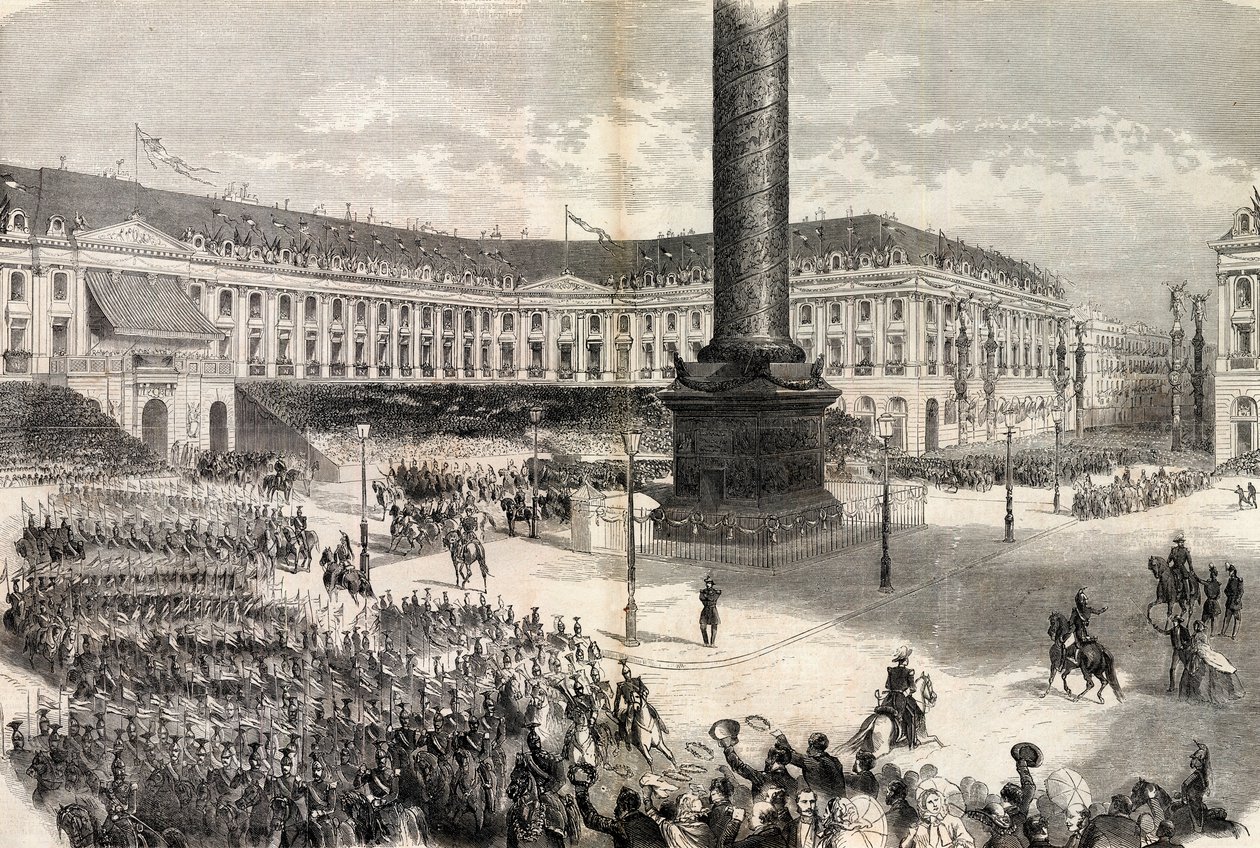 The Paris Fetes, the Army of Italy defiling before the Emperor at the Place Vendome - Guerre d