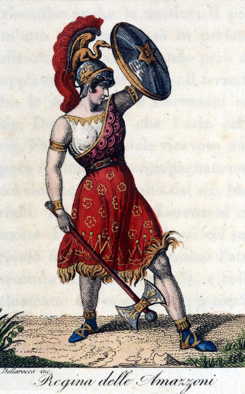 Dronningen av Amazonas. Illustrasjon av et operahefte. 1800-tallet. av Unknown artist