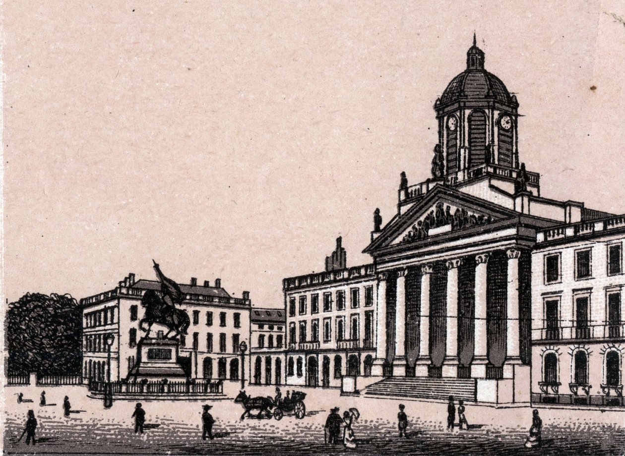 The Royal Square in Brussels in Belgium in “The world illustrates 168 views”” Undated (late 19th century) av Unknown artist