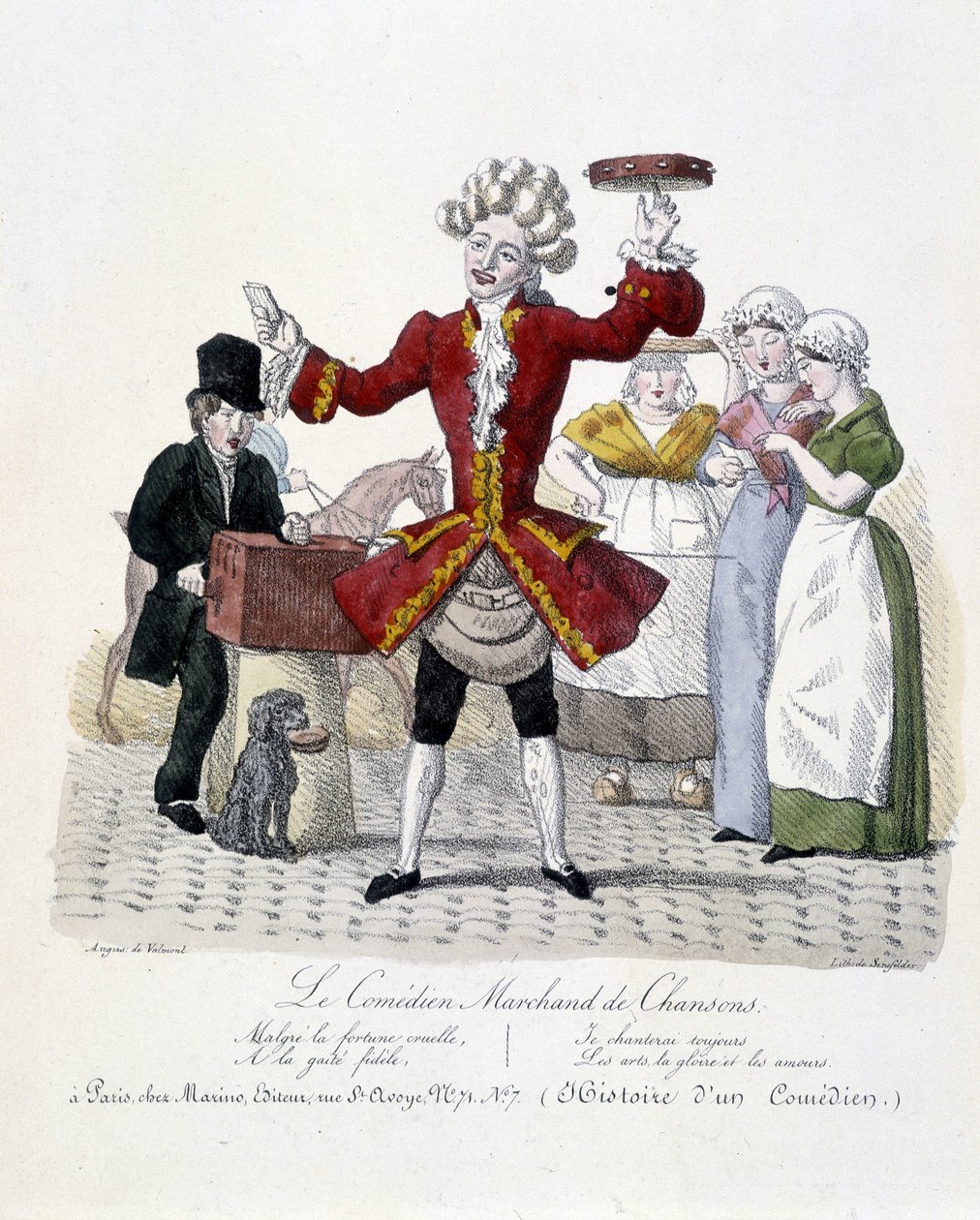 The Song Merchant Comedian, ca. 1820 av Unknown artist