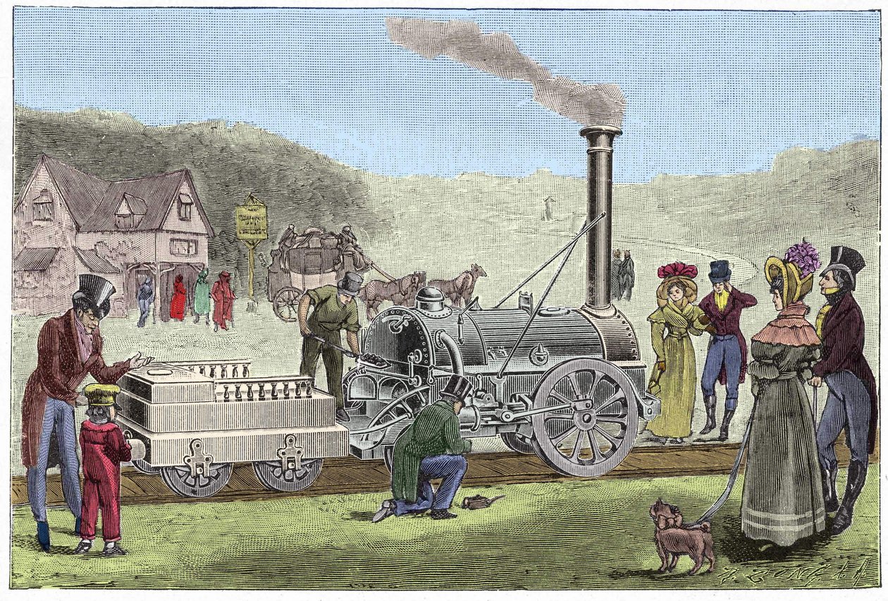 Stephenson-lokomotivet "" The Rocket "" (1830) av Unknown artist