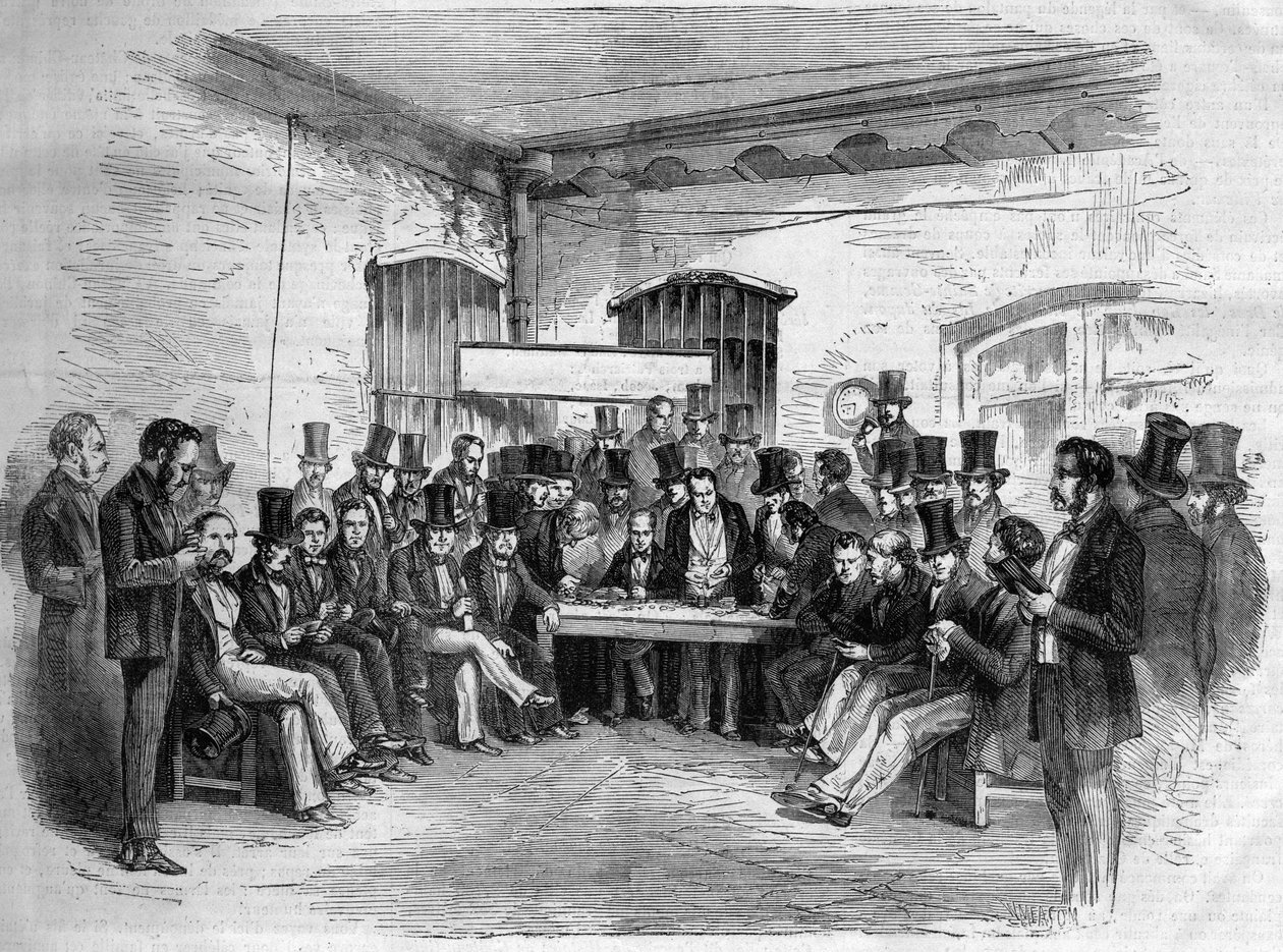 The Stock Exchange - Buenos Aires, Argentina 1868 av Unknown artist