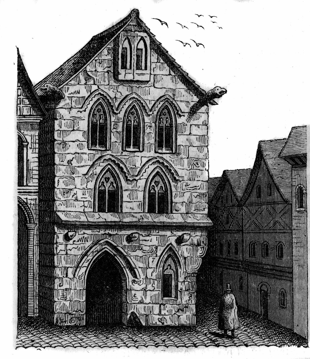 Templarhuset i Louviers i Normandie. av Unknown artist