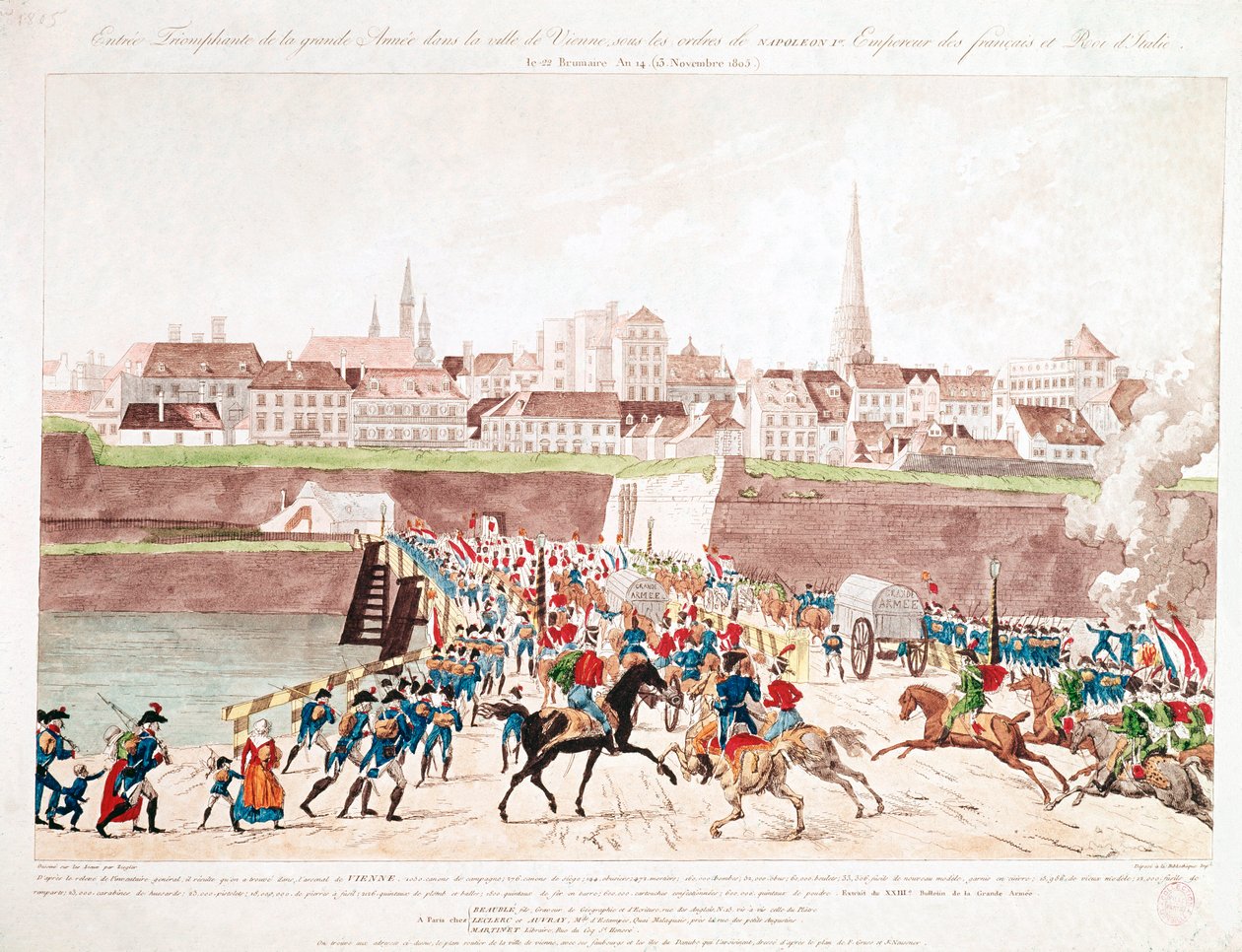 Den franske hærens triumferende inntog i Wien, 13. november av Unknown artist