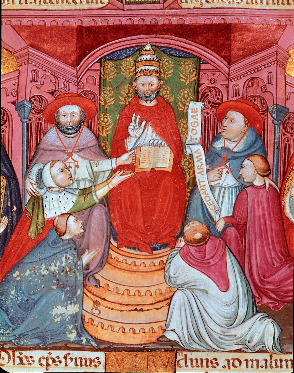 Motpaven Clement VII (Robert de Geneve) (1342-1394) forkynner sine lover" av Unknown artist