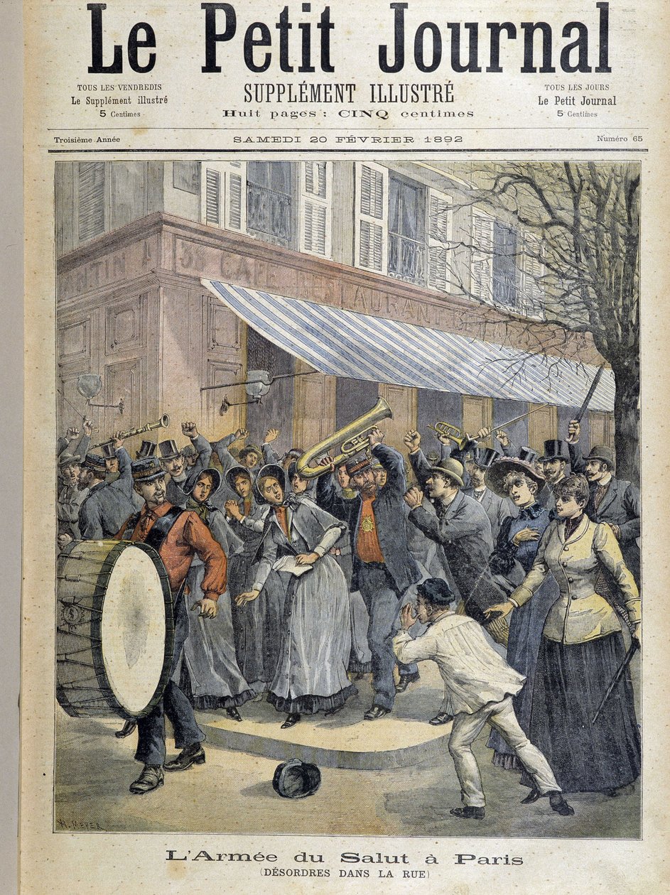 Frelsens hær i Paris (uorden på gaten) - i "" Le Petit Journal"" av 20/02/1892 av Unknown artist