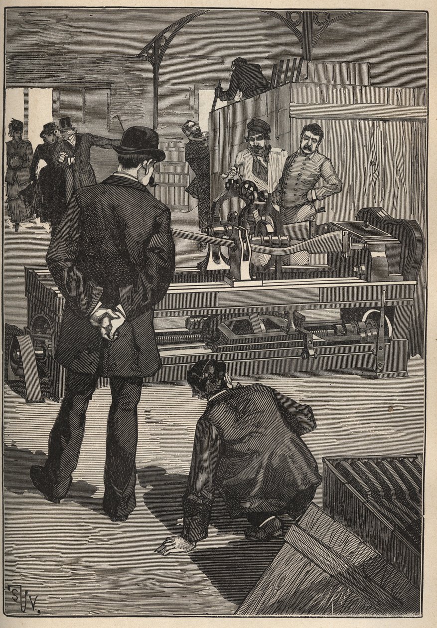 Kunsten å reise: Blanchard Tower. Gravering fra 1885 i "" Les arts et metiers illustres"" av Adolphe BITARD. av Unknown artist