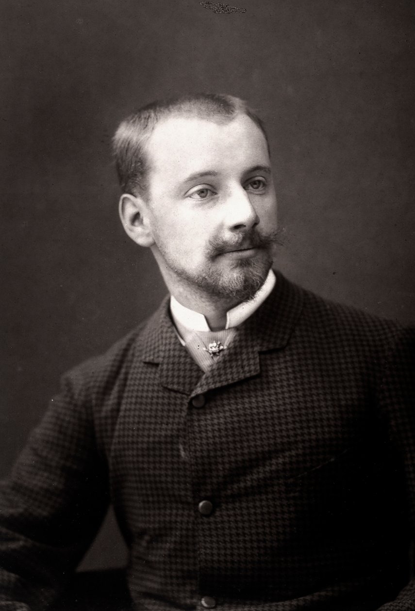 Kunstneren Albert Maignan fotografert i anledning Paris-salongen i 1881 av Unknown