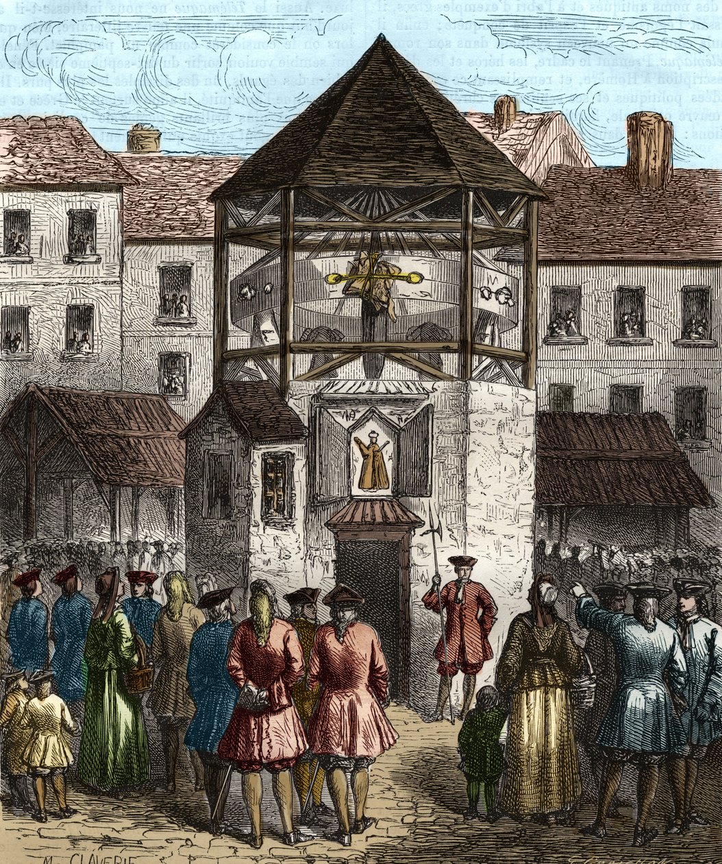 Boken "" la dime royale "" av Sebastien Le Prestre, Marquis de Vauban, ble stilt til søyle etter hans forbud i 1707. av Unknown artist