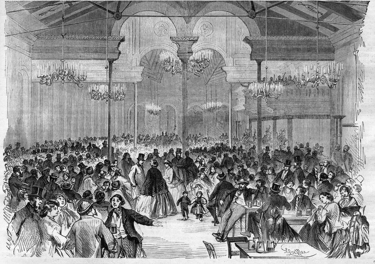 Bryggeriene i Berlin: bryggeriet i Tivoli - Gravering i "" Le Journal Illustrie"" av Unknown artist