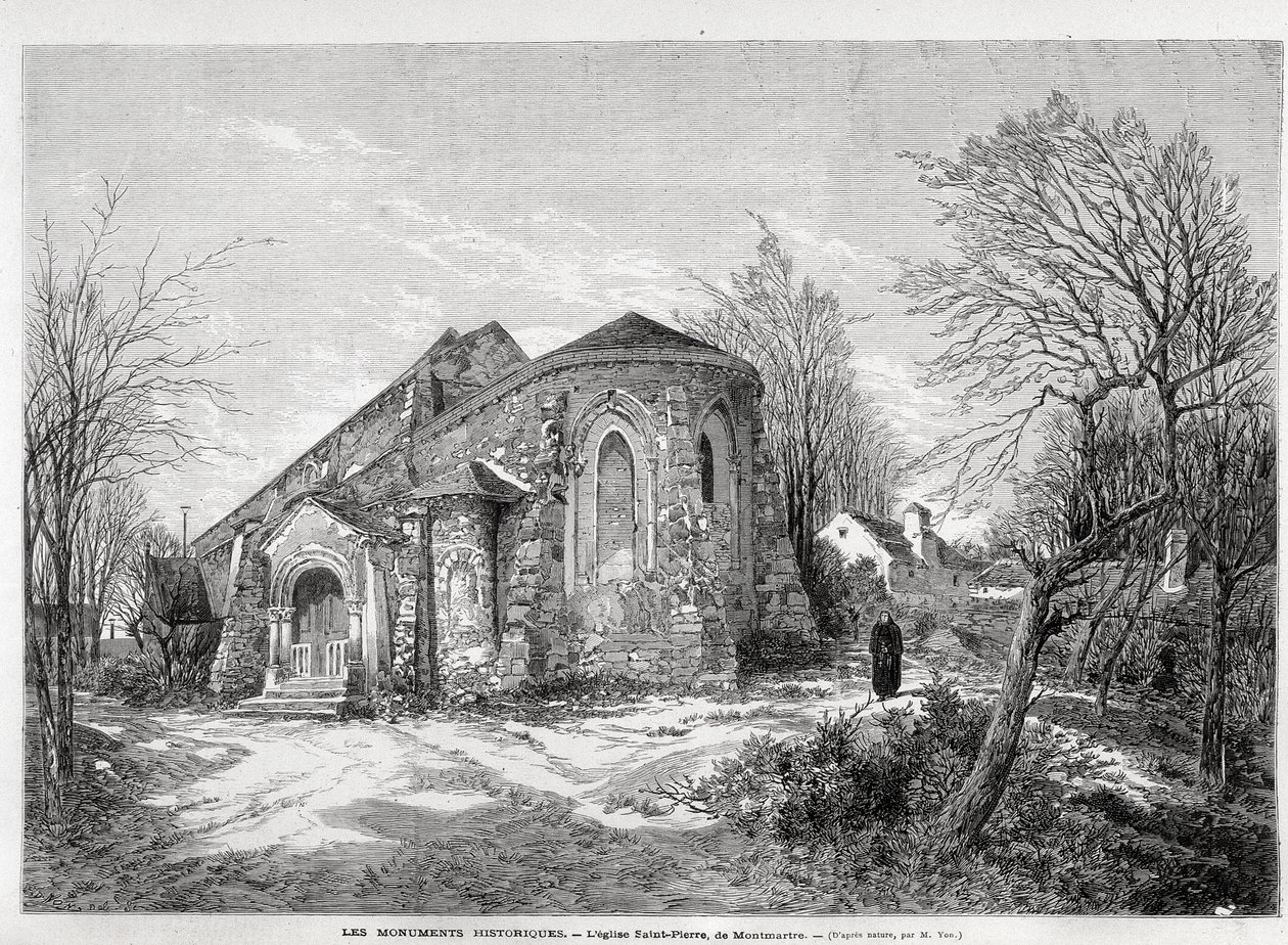 Kirken Saint Pierre de Montmartre - i "" Den illustrerte verden"" fra 05/04/1873 av Unknown artist