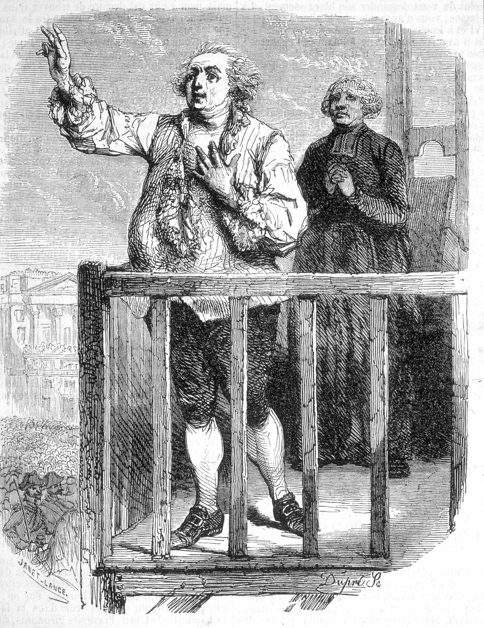 Ludvig XVIs død. Gravering 1800-tallet. av Unknown artist