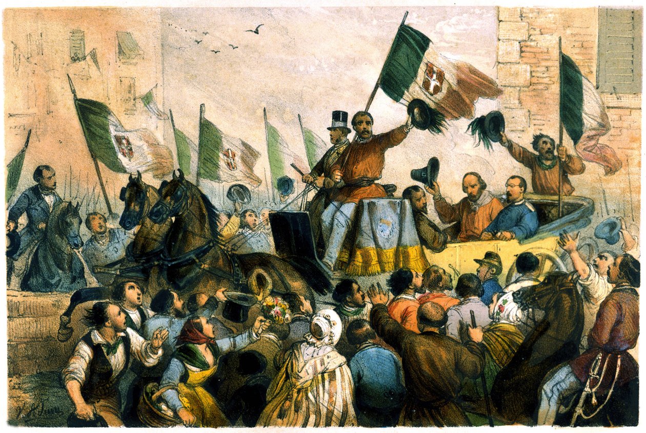 Inngangen til Giuseppe Garibaldi til Napoli 7. oktober av Unknown artist