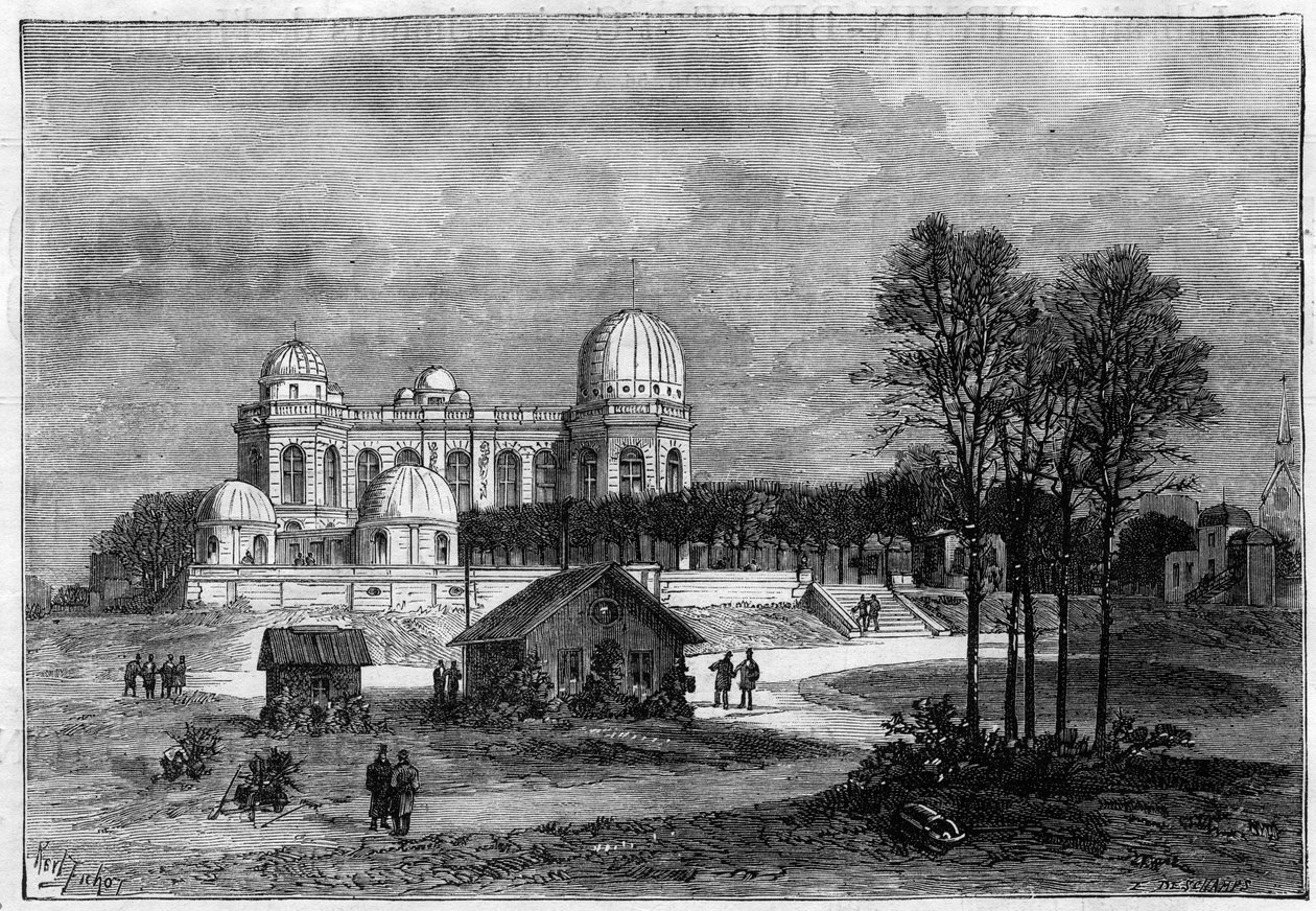 Utvidelsen av Paris-observatoriet i 1883 av Unknown artist