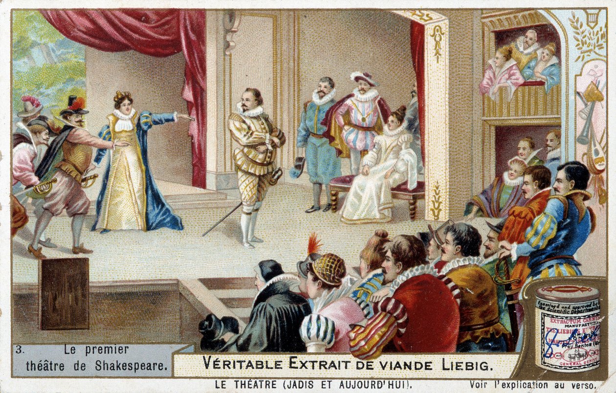 Shakespeares første teater på 1500-tallet - chromo., sent på 1800-tallet av Unknown artist