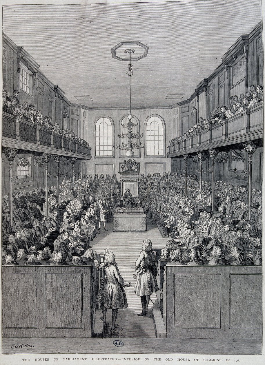 Interiøret i London House of Commons i 1760 av Unknown artist