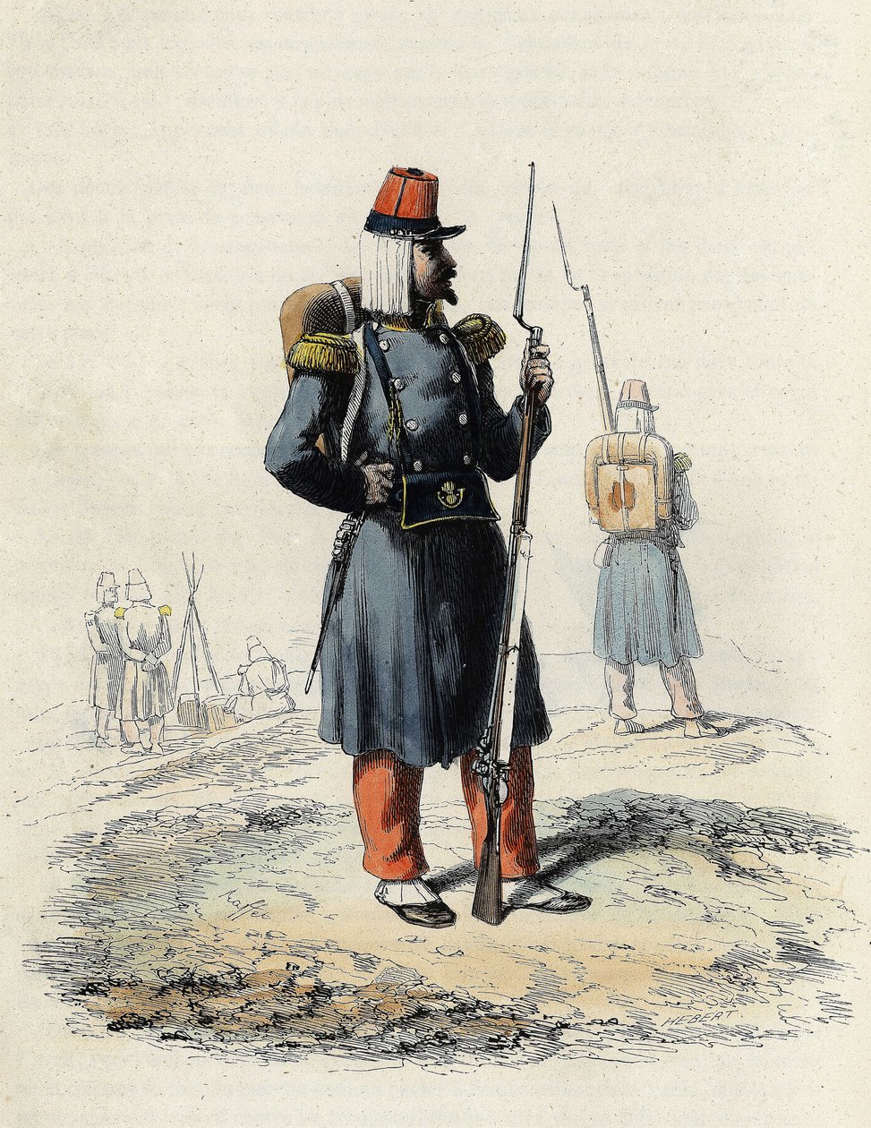 Det lette infanteriet til den franske hæren under ekspedisjonen til Alger i 1830, "" L