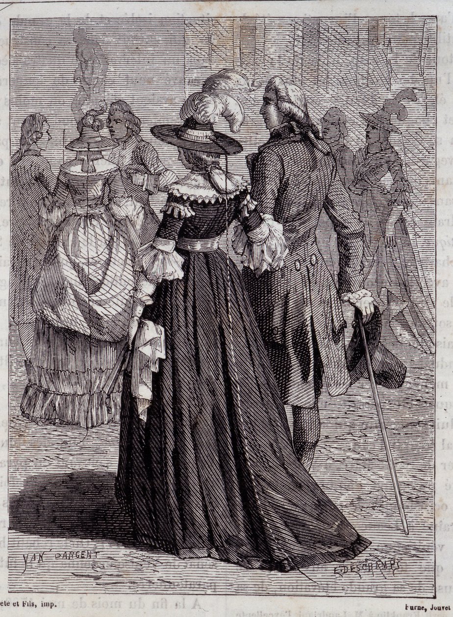 Lynhatten til damene i Paris i 1778 - i "" Vitenskapens underverk"" av Louis Figuier av Unknown artist
