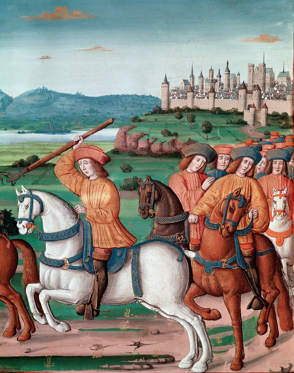 Galskapen til Karl VI (1368 - 1422). Den 5. august 1392, i Le Mans-skogen, begynte han å oppleve angrep av rasende galskap: han skrek på forræderi, angrep sin egen tropp og drepte fire miniatyrmennesker fra "" Chronicles de Enguerrand de Mo av Unknown artist