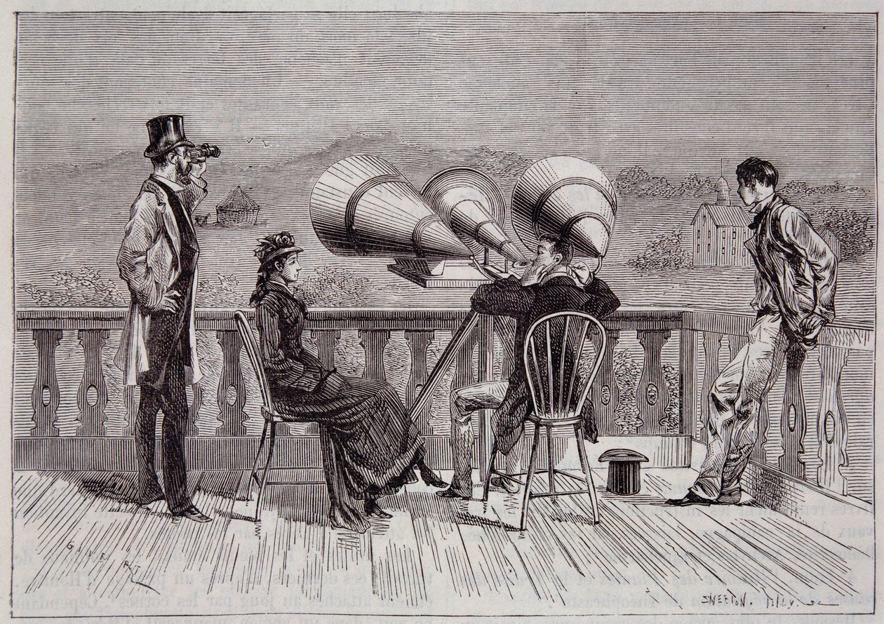 Megafonen av Thomas Edison - i "" La Nature"" 1878 av Unknown artist