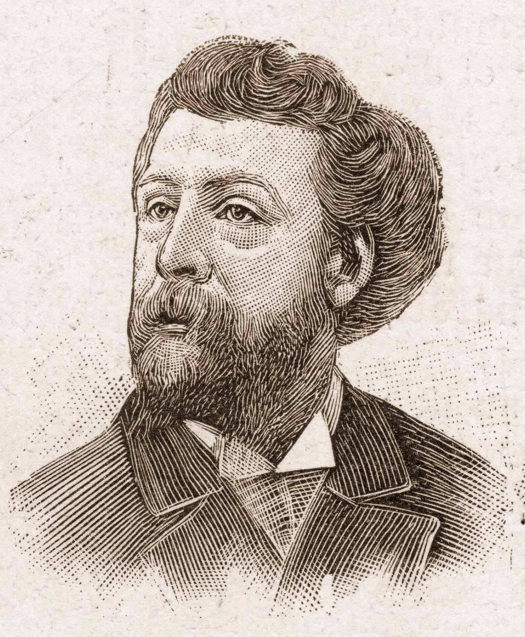 Medlemmene av Academy Francaise i 1895: portrett av Edouard Pailleron (1834-1899), fransk poet og dramatiker. av Unknown artist
