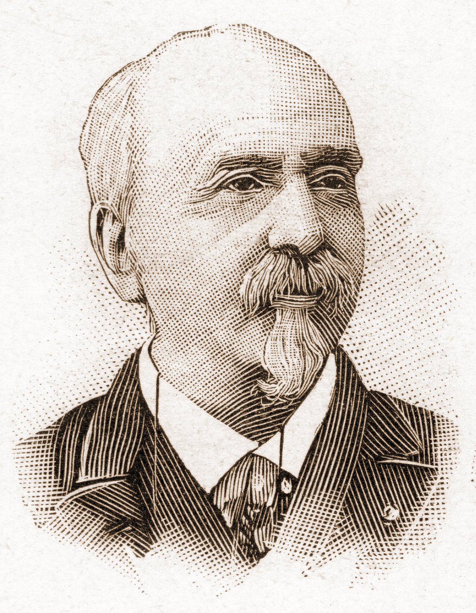 The members of the Academy Francaise in 1895: portrait of Victor Cherbuliez (1829-1899), novelist, playwright, essayist, French literary critic. av Unknown artist
