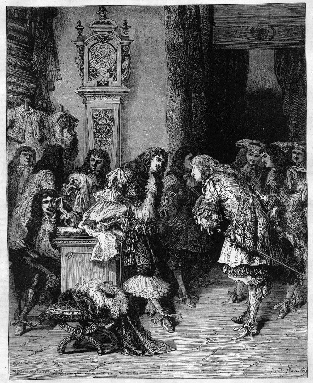 The playwright Moliere (Jean Baptiste (Jean-Baptiste) Poquelin av Unknown artist