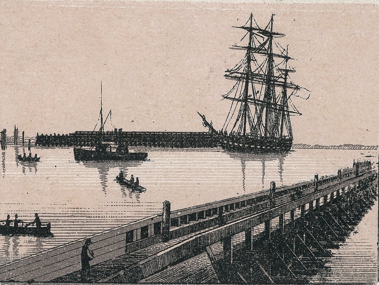 The port of the city of Calais in “” The world illustrates 168 views”” Undated (late 19th century) av Unknown artist