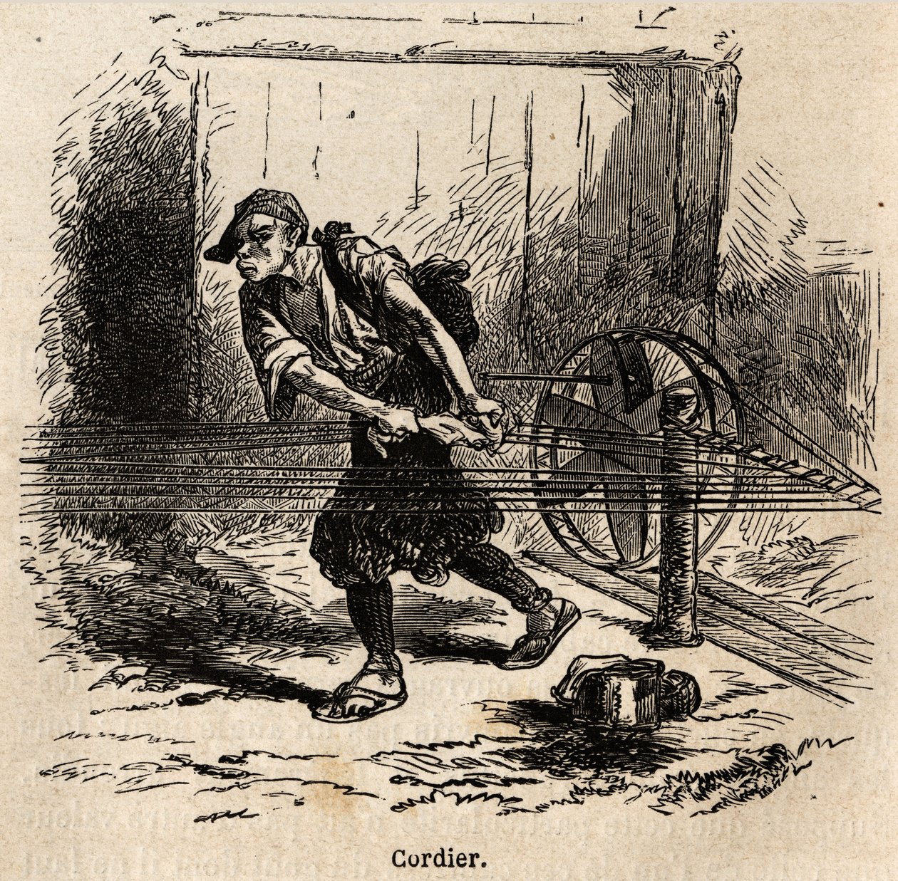 Taumakeren. Gravering for å illustrere reisen til Japan i 1863-1864, av Aime Humbert, minister for det sveitsiske konføderasjonen, i "Le tour du monde, nouveau journal des voyages", utgitt under ledelse av Edouard Charton av Unknown artist