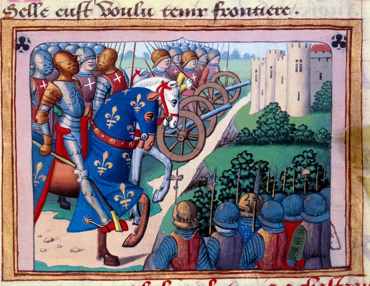 Setet til Chateau Gaillard (Chateau-Gaillard) på oppdrag fra Charles VII av Unknown artist