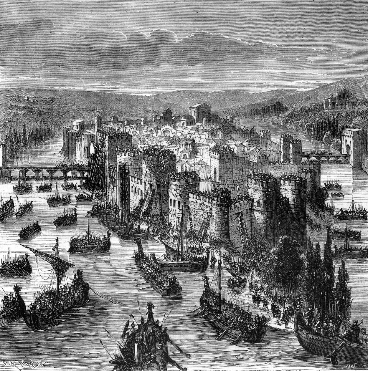 The siege of Paris by the Normans in 885 - in “” L