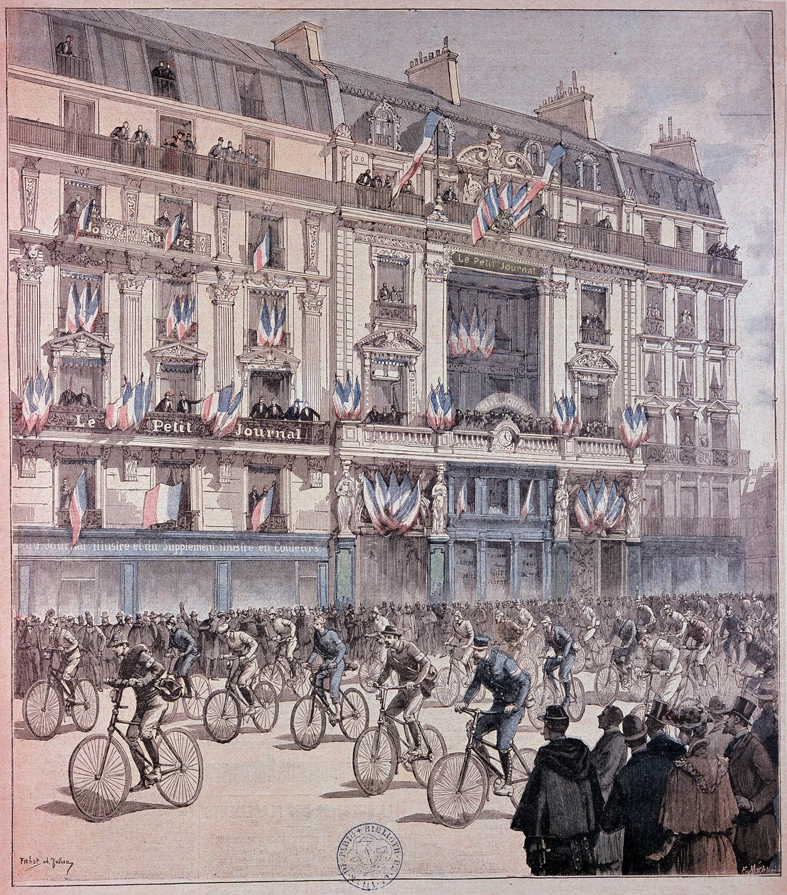 Starten på Paris-Brest-løpet - i "" Petity journal"" av 12.09.1891 av Unknown artist