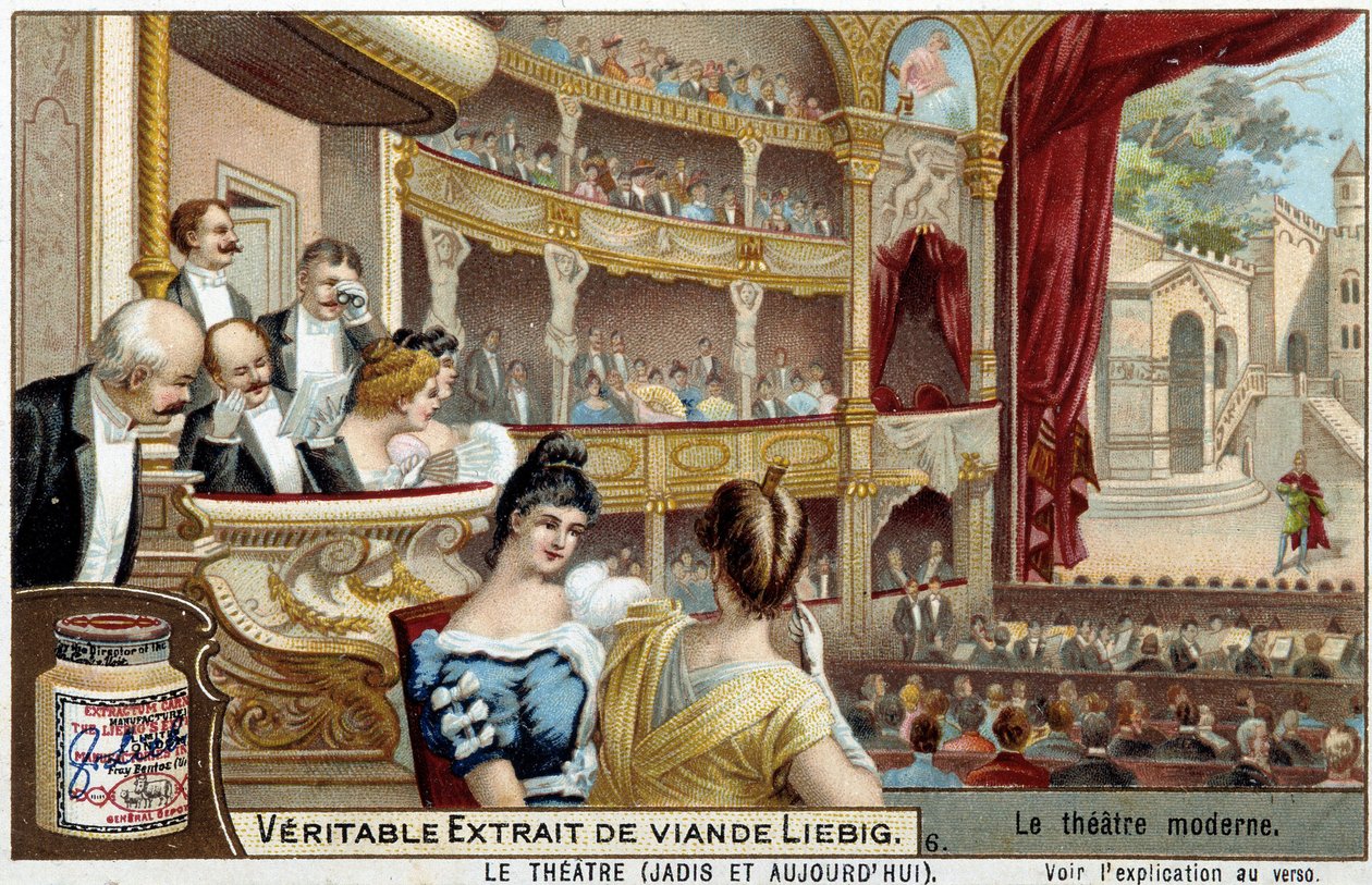 Teateret på 1800-tallet - Liébig-reklameklistremerke av Unknown artist