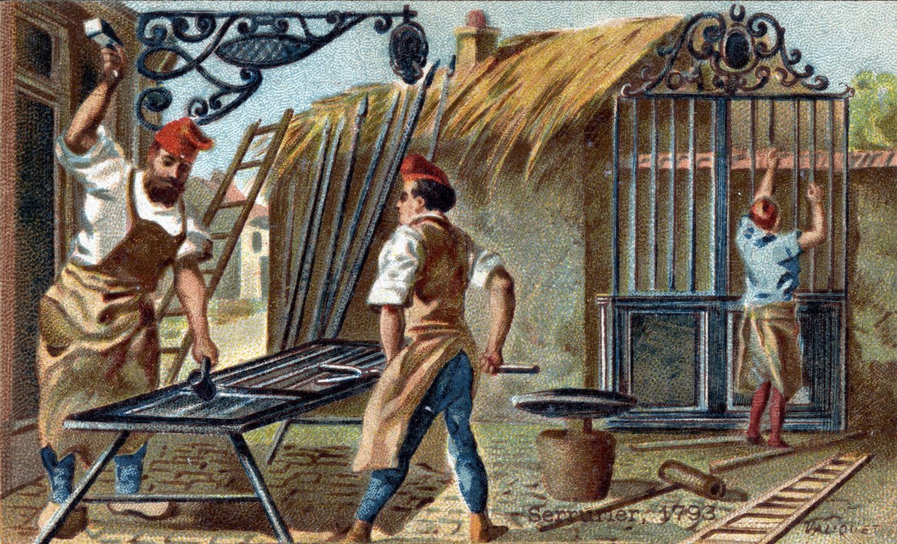 The trade of locksmith in 1793. av Unknown artist