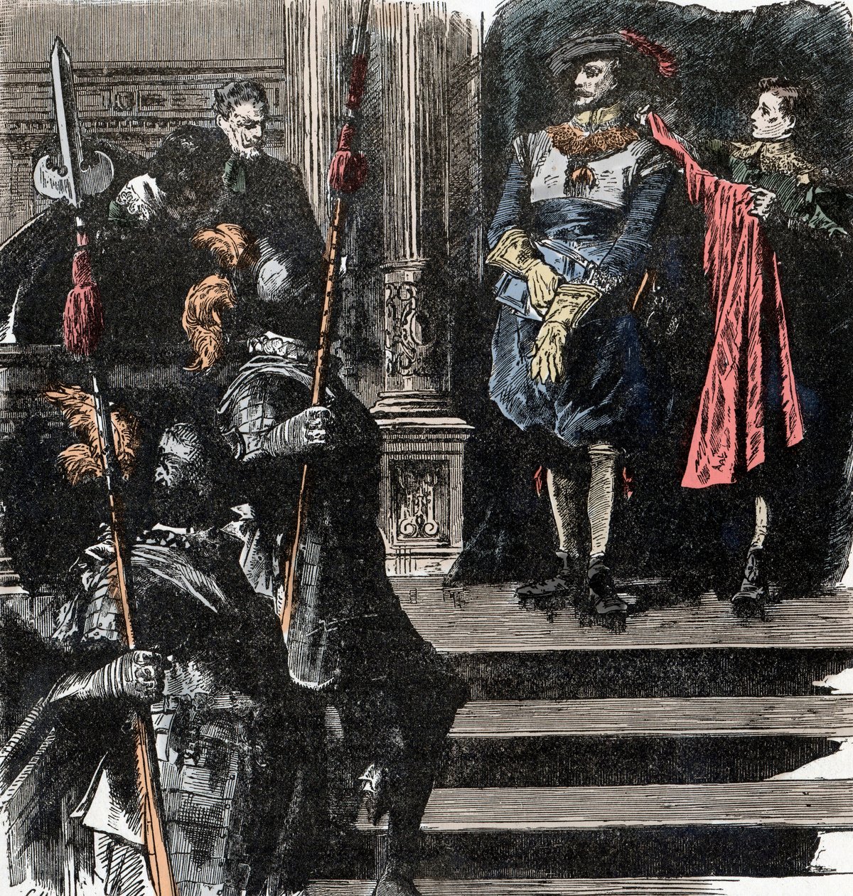 Tretti års krig: Hertugen av Friedland trekker seg ut av hæren – tretti års krig (1618-1648): Albrecht (Albert) von Wallenstein (Waldstein) (1583-1634) trekker seg fra vervet som leder av hæren, 24. januar av Unknown artist