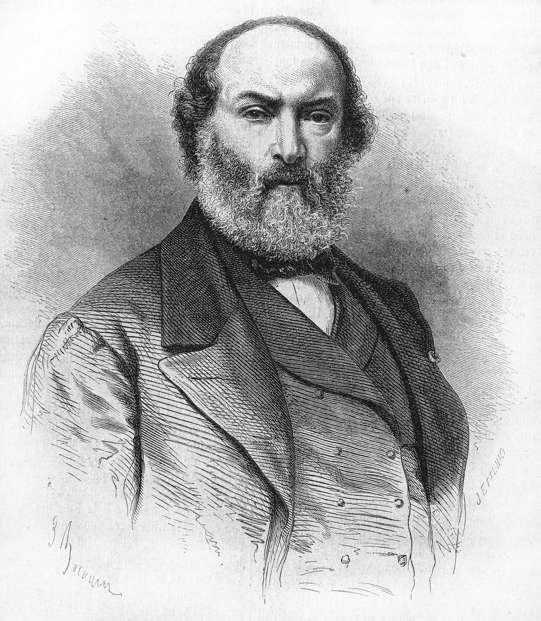 Théodore Rousseau (1812-1867), French painter. av Unknown artist