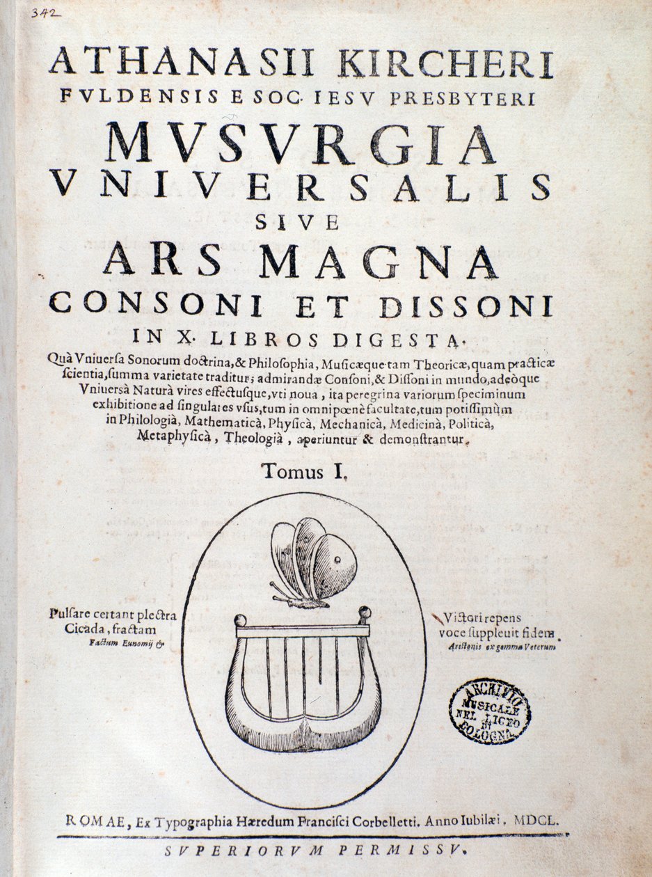 Tittelside til Musurgia (1650) av Unknown artist